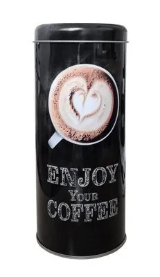 Produktbild von KAFFEEDOSE für Kaffeepads aus Metall Ø8cm Kaffeekapsel Kaffeepaddose Blechdose Vorratsdose Aufbewahrungsbehälter Paddose Halter Metalldose Kaffee Tee Dose 04
