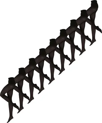 Produktbild von NUR DIE Damen Feinstrumpfhose 8-Pack Blickdicht 40 DEN - schwarz - Größe 52-56