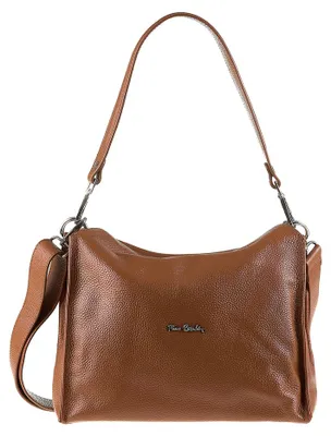 Produktbild von Damen-Schultertasche Pierre Cardin Echtleder mit Magnetverschluss Cognac UNICA 28x24x15.5 cm 55090-CUOIO