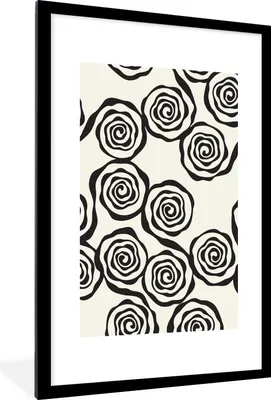 Produktbild von MuchoWow® MuchoWow® Gerahmtes Poster Natur - Muster - Spiralen 60x90 cm - Poster mit zchwarzem Bilderrahmen - Dekoration - Wandposter Wohnzimmer - Hochwertig