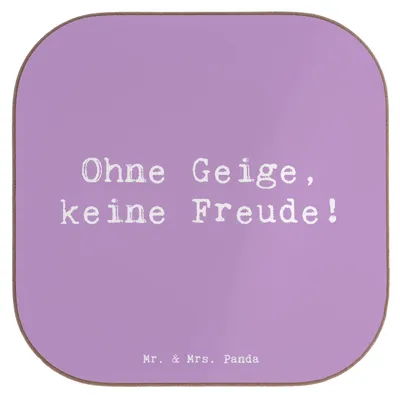 Produktbild von Mr. & Mrs. Panda Untersetzer Glas Spruch Geige Freude - Lavendeltraum - Geschenk, Orchester, Holzuntersetzer, Gläser, Musiker, gläseruntersetzer, Folklore, Coaster, Musik