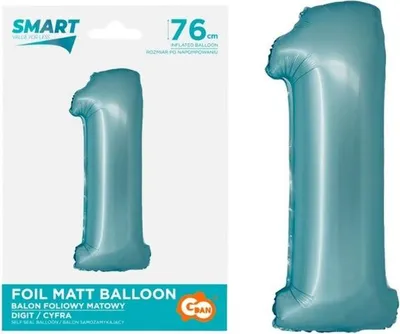 Immagine prodotto di Pallone in foil XL blu opaco numero 1