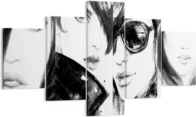 Produktbild von Bild auf Leinwand - Leinwandbild - frau gesicht - 125x70cm - Wand Bild - Wanddeko - Wandbilder - Leinwanddruck - Bilder - Kunstdruck - Wanddekoration - Leinwand bilder - Wandkunst - EA125x70-3804