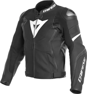 Produktbild von Dainese Avro 4 Motorrad Lederjacke Farbe: Schwarz/Weiß, Grösse: 44