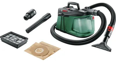 Zdjęcie produktu dla Bosch EasyVac 3, Suchy, Filtracja, Bez worka, Czarny, Zielony, 2,1 l, Prąd przemienny