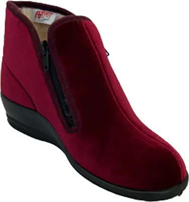 Produktbild von Hausschuhe für Damen Varomed Samtstoff Fanny Bordeaux (Größe 36)