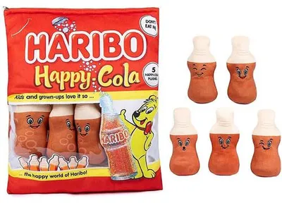 Obrázek produktu pro Merc, plyšová hračka, Haribo, Cola, velký balíček, 40 cm