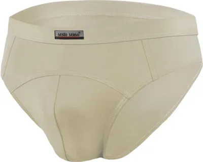 Immagine prodotto di Slip da uomo Sesto Senso Nipper - Intimo confortevole in cotone con Spandex, Vita morbida, Taglio sportivo, Delicato sulla pelle, Colore: Beige chiaro, Taglia: SM02, Perfetto per tutti i giorni,  Poland XXL