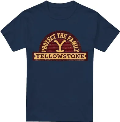 Image de Yellowstone - T-shirt "Protect the Family" pour homme TV13414 (5XL) (Bleu marine)