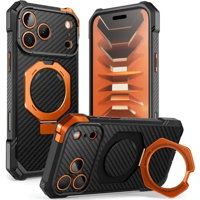 Zdjęcie produktu dla Etui ochronne do telefonu iPhone 18 Pro Max / 17 Pro Max, marka Supcase, model UB Grip Mag (CC), z funkcją MagSafe, kolor czarno-pomarańczowy