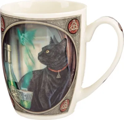 Produktbild von Kaffeebecher Katze m. Absinth, L. Parker Kaffeetasse Tassen Teetassen Henkelbecher