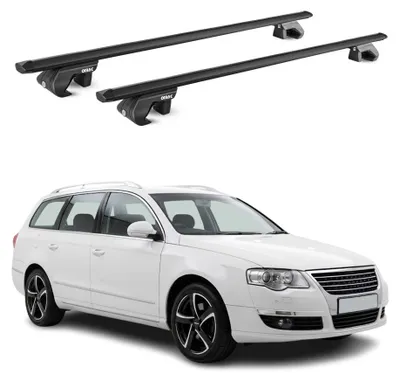 Image de Barres de toit transversales pour VW Passat B6 B7 Break 2005-2014 Alu Noir ABE, Image générée par une IA