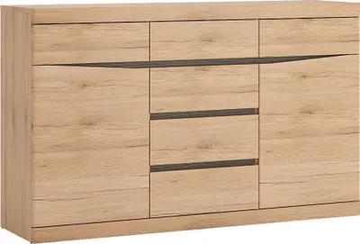 Produktbild von Sideboard mit 6 Schubkästen SANFORD-129 in Eiche hell Nb., B/H/T: ca. 150/92,5/40 cm