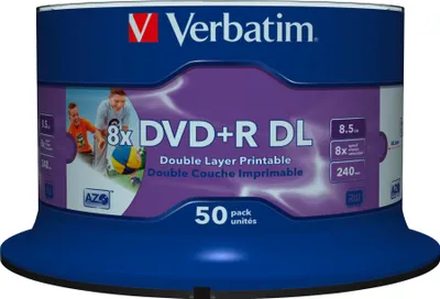 Obrázek produktu pro Verbatim Dvd 8.5Gb 8X Iw (50) Cb