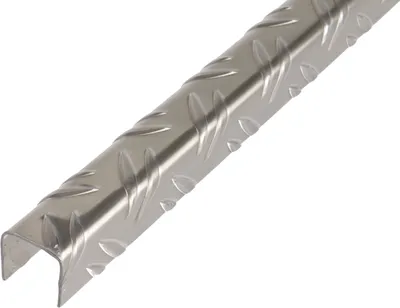 Produktbild von Alberts U-Profil | Riffel-Prägung | Aluminium, blank | 1000 x 29,5 x 29,5 mm
