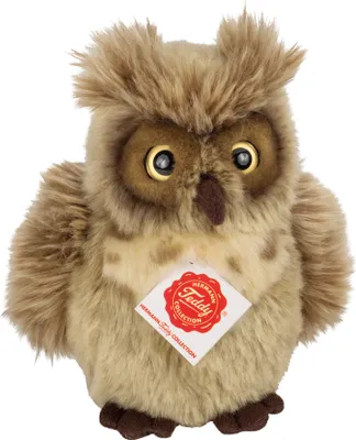Produktbild von Teddy Hermann Eule, Kuscheltier, Stofftier, Plüschtier, Wildtier, Waldtier, Vogel, Plüsch, Graubraun, 17 cm, 941637