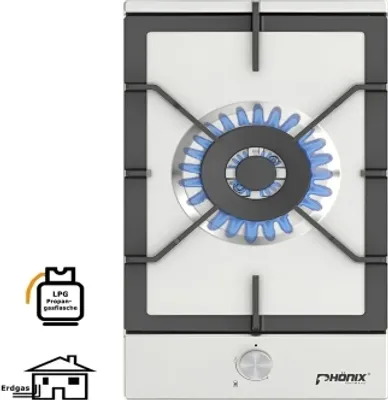 Produktbild von Plynová varná doska Phönix Domino-301SL nerezový plynový sporák 1 plameň 4 KW, propán/zemný plyn H-plyn