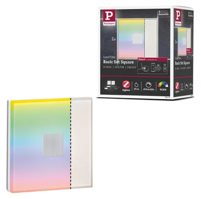 Produktbild von Paulmann 784.12, Intelligente Wandleuchte, ZigBee, Weiß, Aluminium, Kunststoff, Warmweiß, 2700 K