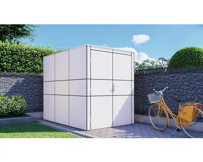 Produktbild von Fahrradgarage Bertilo HPL Design Bike Port 155 x 235 cm weiß