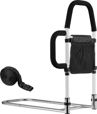 Produktbild von VEVOR Aufstehhilfe Bett 610x400x645 mm, Bettgitter mit seitlichem Griff & PolyurethanHandlauf, Einstiegshilfe Kohlenstoffstahlrohr, für Senioren, passend für Kingsize-, Queensize-, Full- und Twin-Betten