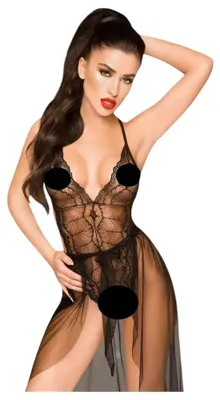 Productafbeelding van Penthouse. Verleidelijke zwarte lingerie, maat L/XL
