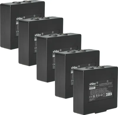 Produktbild von vhbw 5x Akku kompatibel mit Potain P-63418-95 Industrie-Funkfernsteuerung Fernbedienung (2000 mAh, 3,6 V, NiMH) - Schwarz