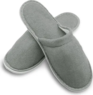 Produktbild von Frottierslipper 10er Set, 100% Polyester, uni, grau