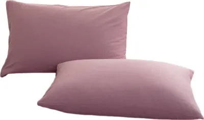 Obrázek produktu pro Povlaky na polštáře, sada 2 kusů, standardní velikost 48x74 cm, měkké a prodyšné bavlněné povlaky na polštáře, šetrné k pokožce (fialové)