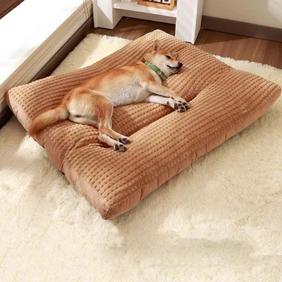 Produktbild von Hundebett XXL Braun mit Anti-Rutsch-Boden, abnehmbarer und waschbarer Bezug