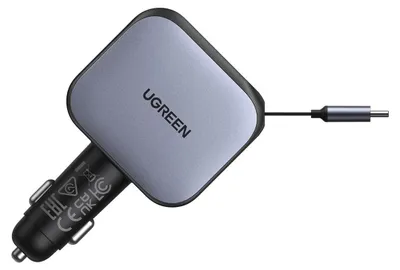 Image de Chargeur de voiture - UGREEN - 145 W - Avec câble rétractable