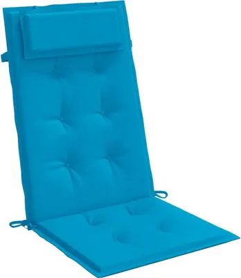Image de vidaXL Coussins de chaise à haut dossier 4 pcs. Tissu Oxford bleu clair