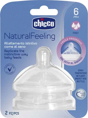 Produktbild von Chicco Natural Feeling, Anti-Kolik-Ventil, Silikon, Transparent, 6 Monat( e), 2 Stück(e)