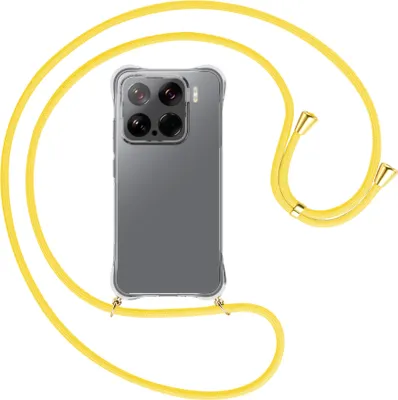 Produktbild von Handykette Backcover-Schutzhülle mit Band (Metall goldfarben) für Xiaomi 15 5G - gelb