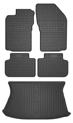 Zdjęcie produktu dla Dywaniki gumowe + mata bagażnika do Alfa Romeo 147 2000-2010 (hatchback) – czarne, dopasowane – Wielganizator SolidPRO