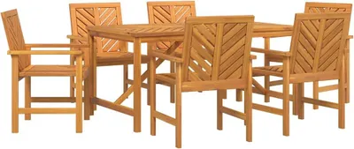 Obrázek produktu pro vidaXL Zahradní jídelní set 7 ks hnědé masivní dřevo akácie