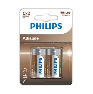 Image de Philips - Piles Alcalines C Lr14 Blister*2