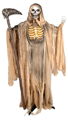 Produktbild von Knochen Reaper Animatronic mit Sound, Licht & Bewegung | Halloween dekoration 162 cm