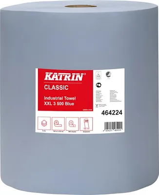 Obrázok produktu pre KATRIN® 223000210 utierky - 2 rolky po 500 hárkov, 38 x 38 cm, 3-vrstvové