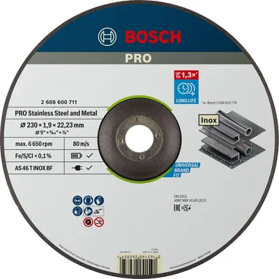 Obrázok produktu pre Bosch 2 608 600 711, 23 cm, Šedá, 1,9 mm, 1 kusov