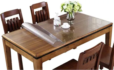 Produktbild von Transparente Tischdecke aus PVC 2,0 mm für Tischschutz in Küche und Esszimmer (90 x 140 cm)