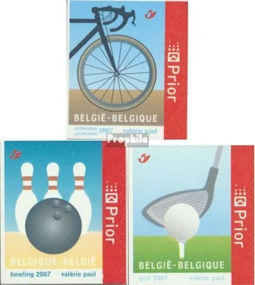 Produktbild von Briefmarken Belgien 2007 Mi 3653II E-3655II E (kompl.Ausg.) postfrisch WM Querfeldeinradfahren