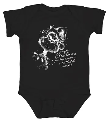 Productafbeelding van Grinch, misschien betekent Kerstmis toch iets meer. Babyromper, zwart, maat 0/3