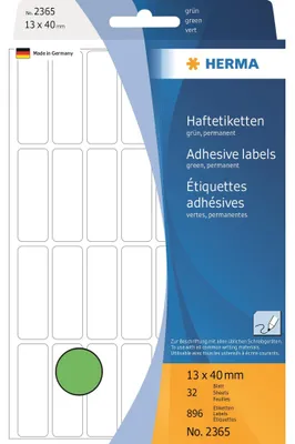 Produktbild von Vielzwecketiketten grün 13x40 mm Papier matt 896 St.
