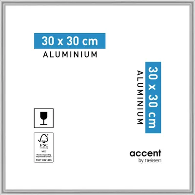 Produktbild von accent by nielsen Aluminium Bilderrahmen Accent, 30x30 cm, Silber