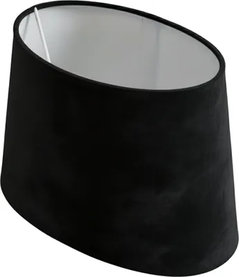 Produktbild von Lampenschirm Samtoptik | Schwarz | Oval | H15 x B14 X L 23 | Polyester