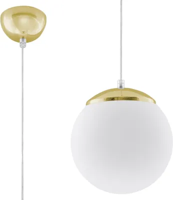 Image de Suspension CALIX E27 Blanc & Or LUMILO 07.195.15
