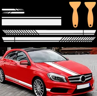 Productafbeelding van Solidchoice - Set van 5 Auto Hood Stickers voor Racing Decoratie