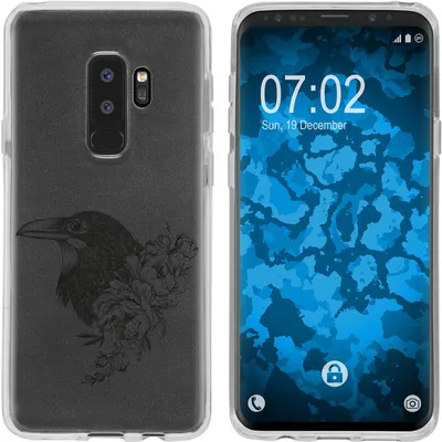 Produktbild von PhoneNatic Case kompatibel mit Samsung Galaxy S9 Plus Silikon-Hülle Floral Rabe M4-1