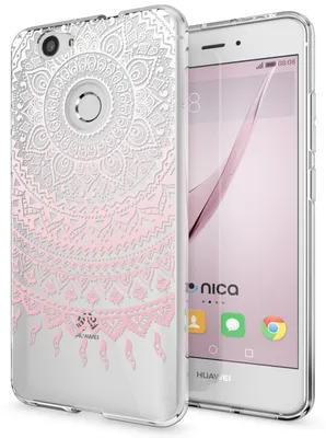 Image de Huawei Nova Housse de téléphone portable par NALIA, silicone Motif Case Cover Muster TPU Schutz Mandala Pink
