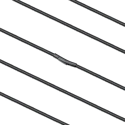 Immagine prodotto di Solidchoice - Collana da uomo, acciaio inossidabile, catena a serpente, 3 mm, 50 cm, colore nero